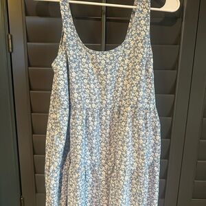 Floral Blue Sleeveless romper